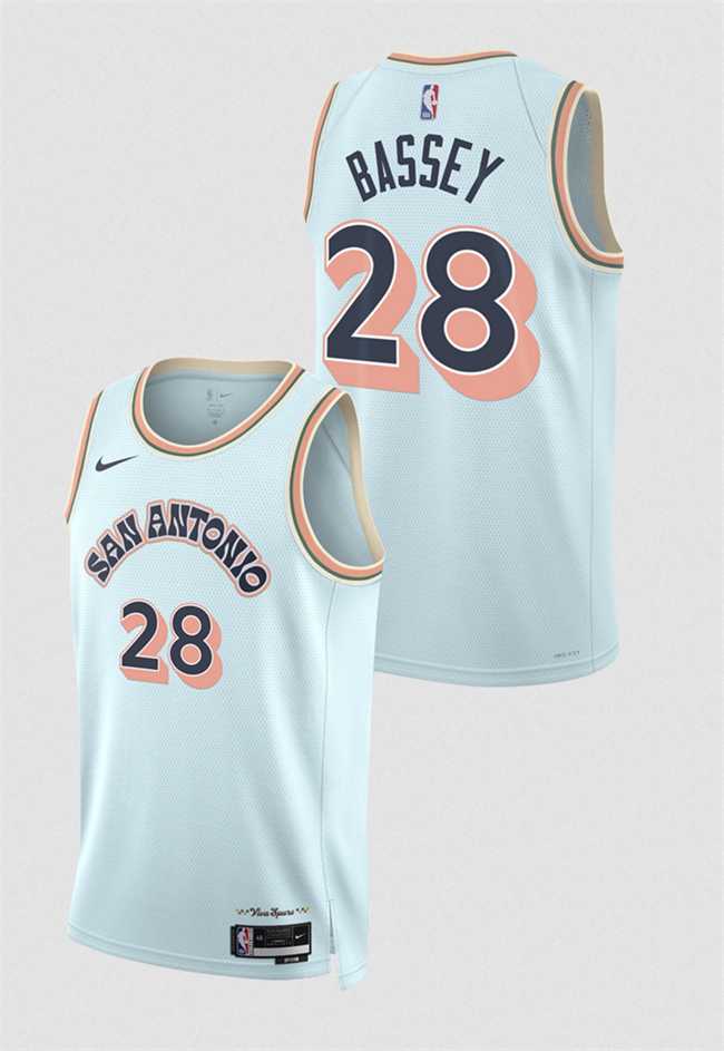 Men's San Antonio Spurs #28 Charles Bassey Light Blue 2024-25 City Edition Stitched Jersey Dzhi,We sell and wholesale Men's San Antonio Spurs #28 Charles Bassey Light Blue 2024-25 City Edition Stitched Jersey Dzhi on line form chian!